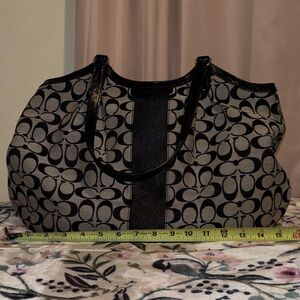 Coach Stylish Black and Gray Women's Handbag